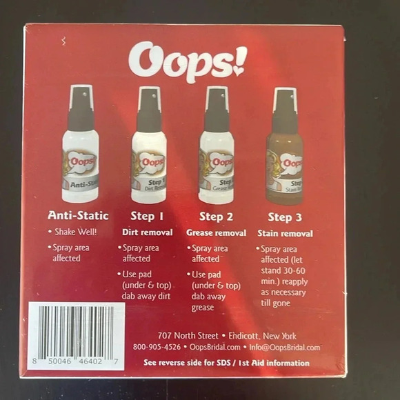 NWT Oops! Stain Removal Kit for Brides, Wedding Day, Bridal Shower - Picture 4 of 6